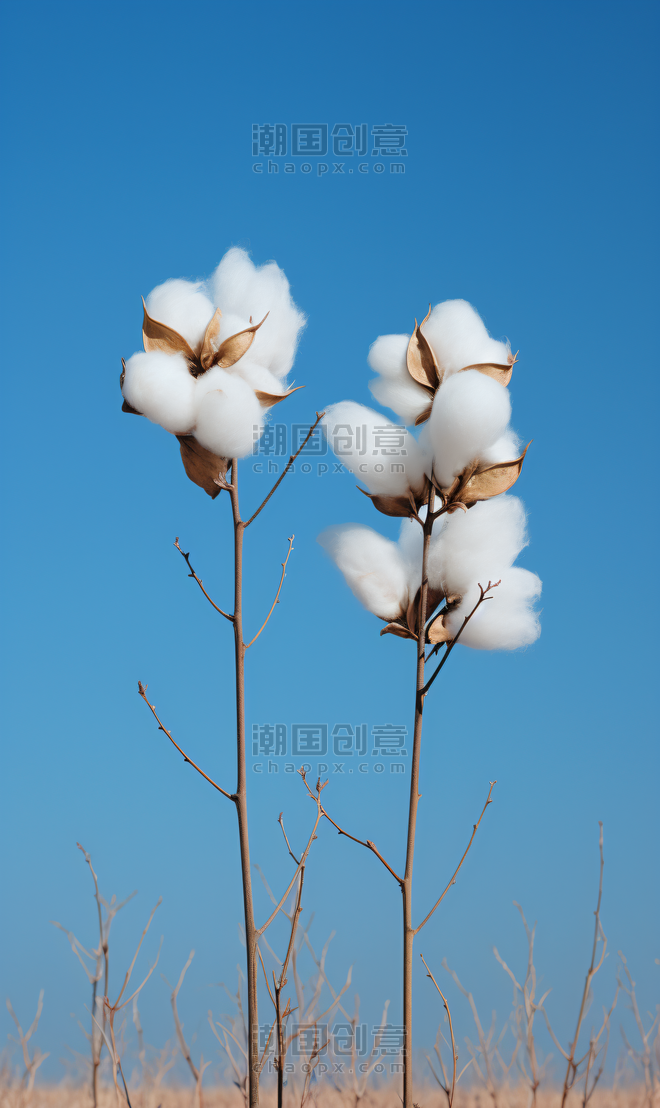 创意棉花植物生长家纺原料植物农作物
