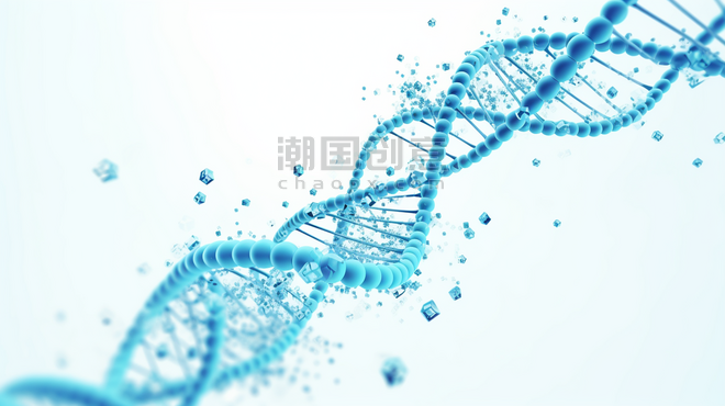 创意蓝色白色网状生物科技基因检测商务背医疗DNA背景