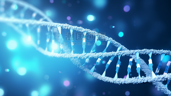 创意蓝色网状生物科技基因检测商务医疗DNA背景