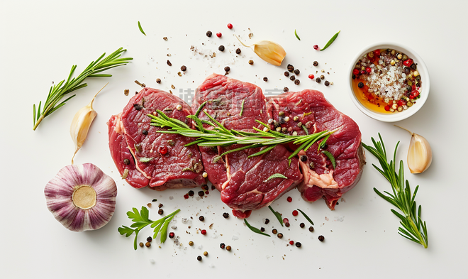 创意新鲜牛肉食材材料生鲜烤肉西餐牛排美食