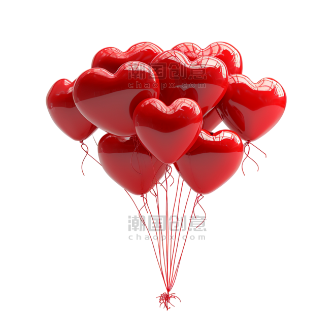 创意情人节装饰素材气球爱心