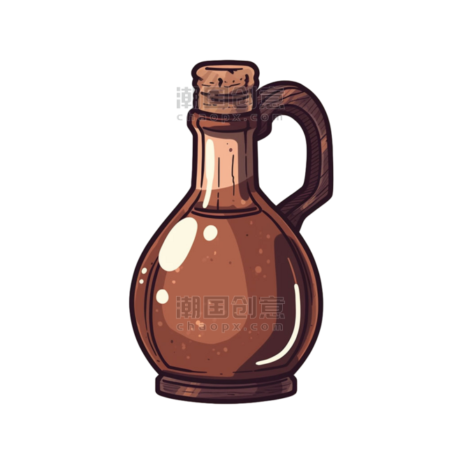 创意纹理复古玻璃瓶元素酒水饮料啤酒糖精