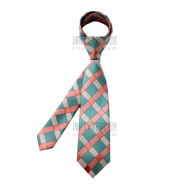创意父亲节真实男士领带元素立体免抠图案