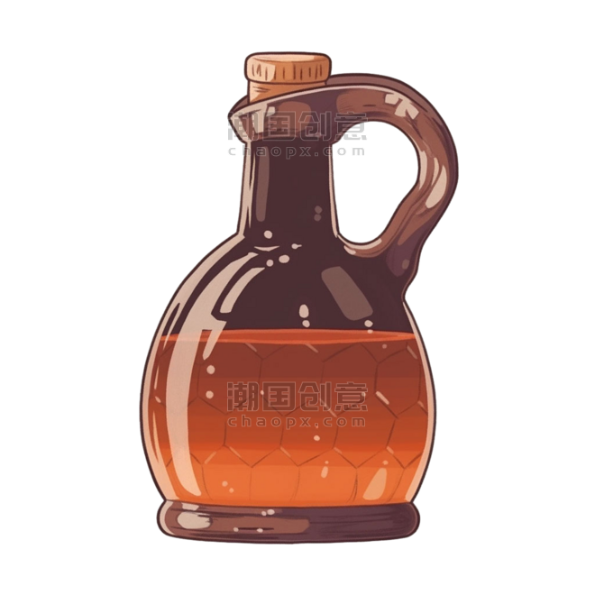 创意绘画复古玻璃瓶元素酒水饮料啤酒糖精