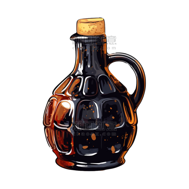 创意素材复古玻璃瓶元素酒水饮料糖精免抠图案