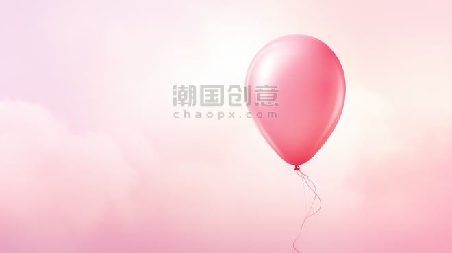创意唯美粉色系气球七夕情人节插画34