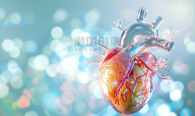 创意心血管镜头和心脏医疗医学研究背景