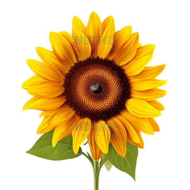 创意植物花朵艺术向日葵元素免抠图案