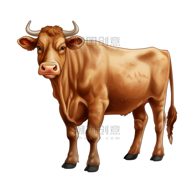 创意装饰老黄牛元素动物牛科牛属动物