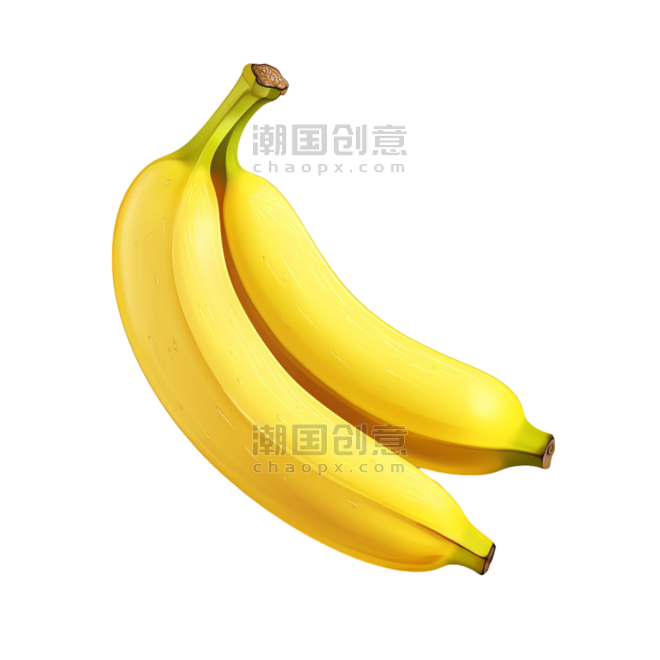 创意简洁新鲜香蕉果实水果元素免抠图案