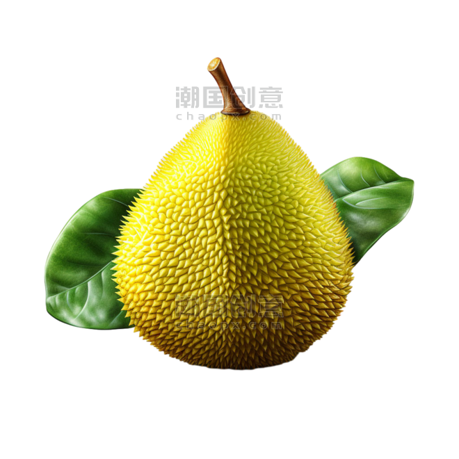 创意绘画水果植物菠萝蜜榴莲元素免抠图案