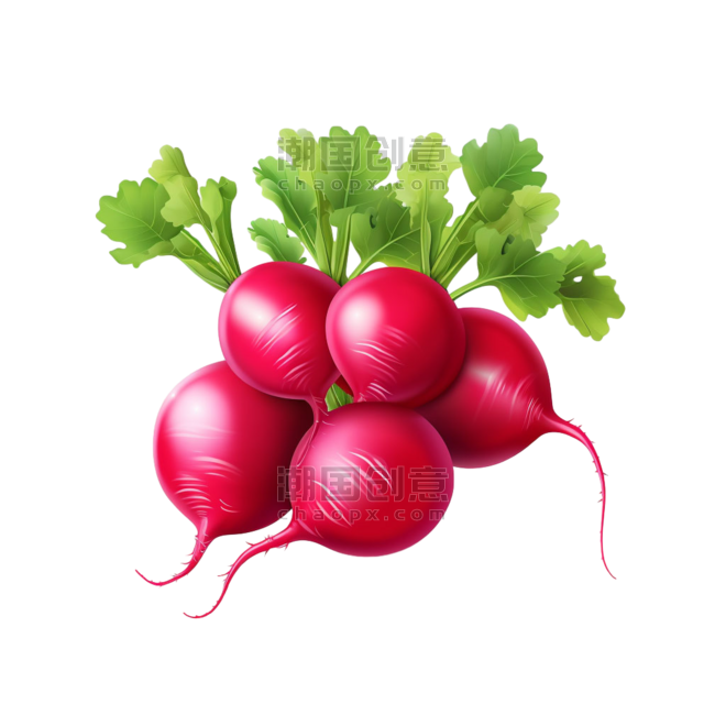 创意绘画红色萝卜农作物蔬菜元素免抠图案