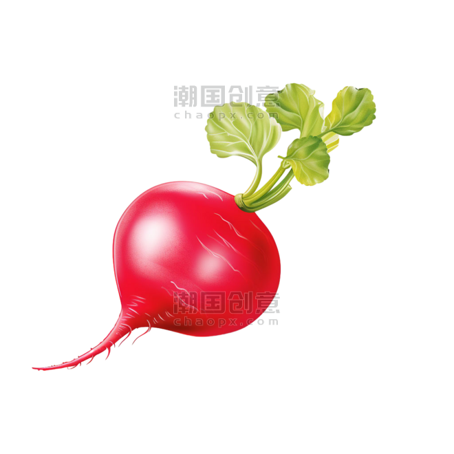 农作物蔬菜红色萝卜元素立体免抠图案