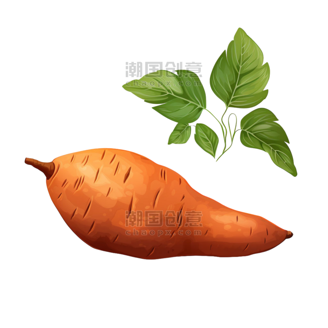 创意数字艺术红薯地瓜农作物主食粮食