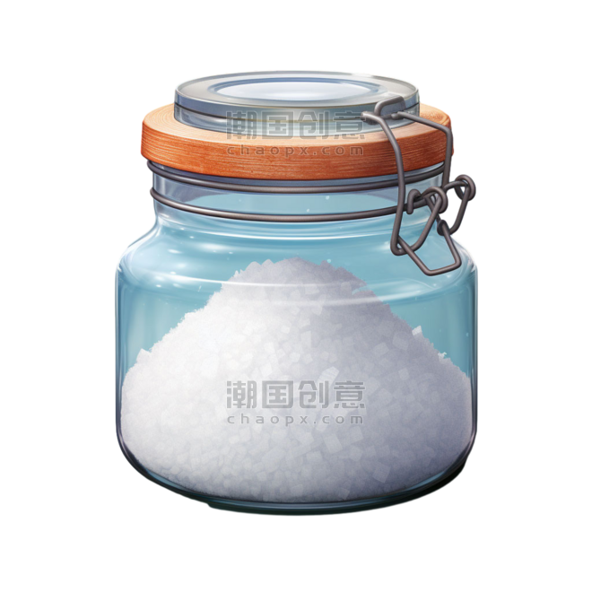 创意质感盐罐子元素免抠图案