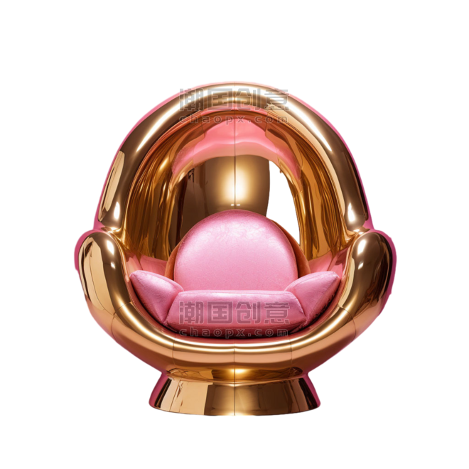 创意创意粉色椅子元素沙发家具免抠图案