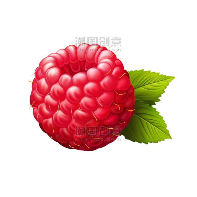 创意树莓果实水果浆果元素免抠