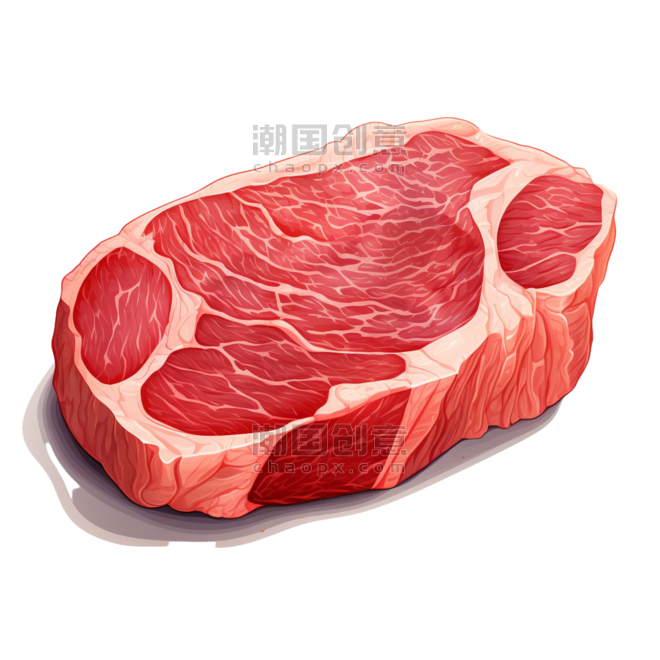 牛肉生鲜肉新鲜肉排元素免抠图案