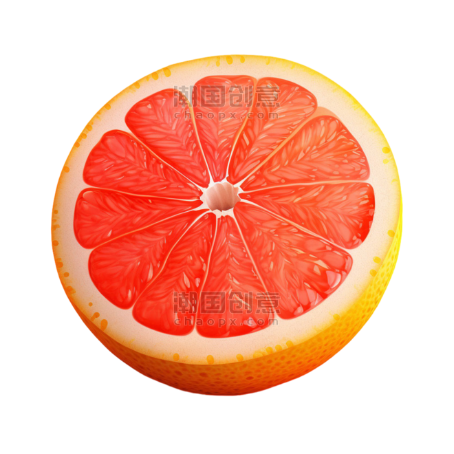 创意果实水果西柚卡通新鲜橙子元素免抠图案