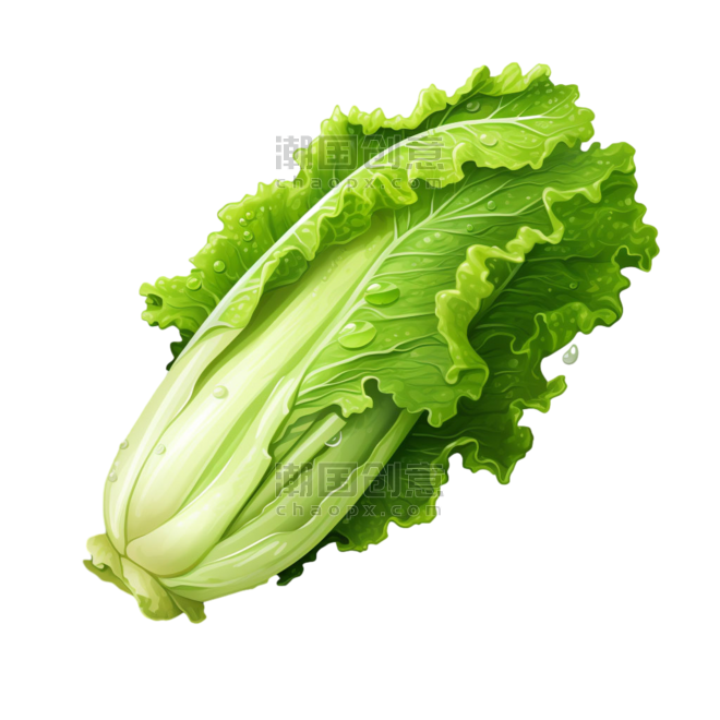 创意3d新鲜蔬菜元素免抠图案农作物生菜