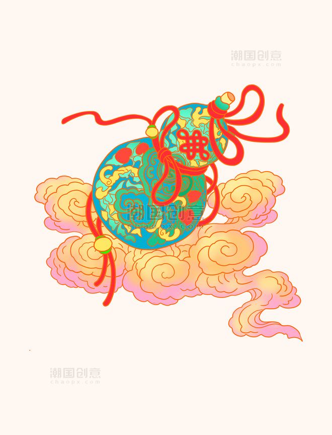 葫芦国潮风吉祥如意png图片图片_潮国创意