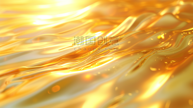 创意金黄色流光亮面渐变质感抽象简约水波纹背景图11