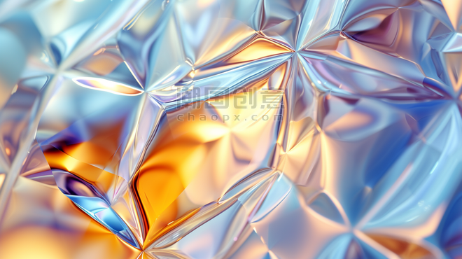 抽象玻璃简约创意彩色流光流色透明的背景图1