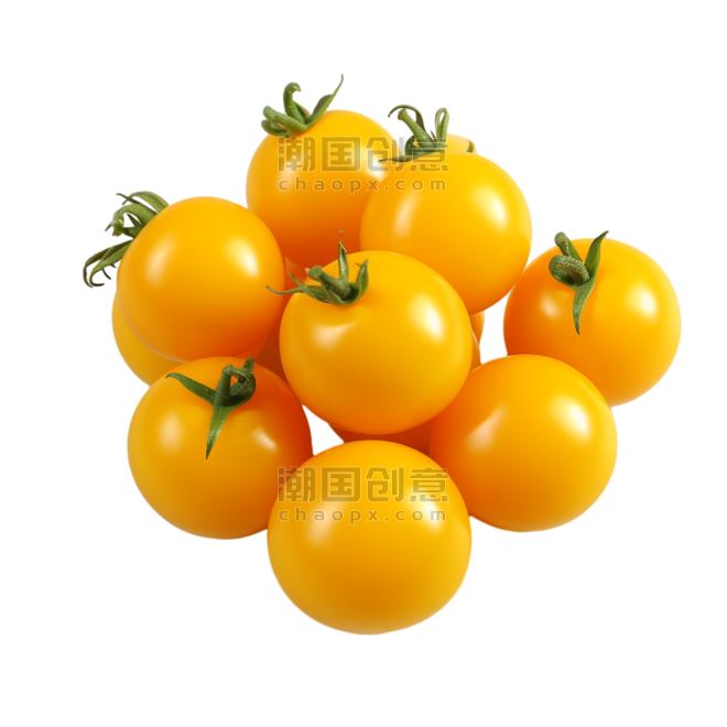 小番茄创意ai新鲜水果元素免抠图案