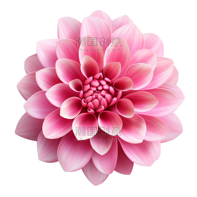 创意ai绘画植物花朵粉色小花元素免抠图案