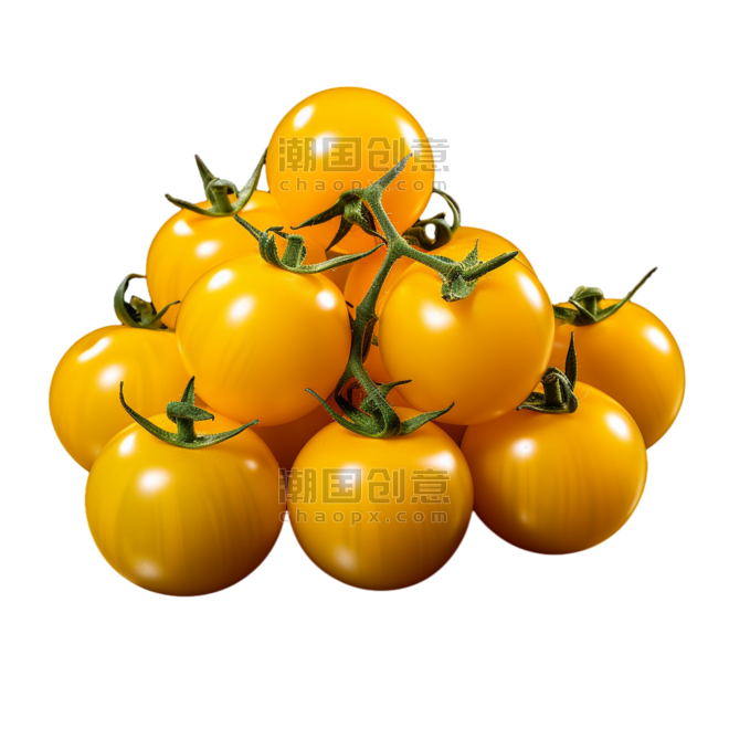 创意真实新鲜水果元素小番茄免抠图案