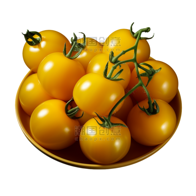 创意合成新鲜水果元素免抠图案小番茄