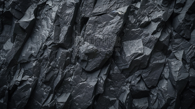 创意工业风黑色岩石深灰色石头纹理背景图