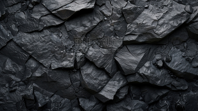 创意黑色岩石深灰色石头工业风纹理背景素材