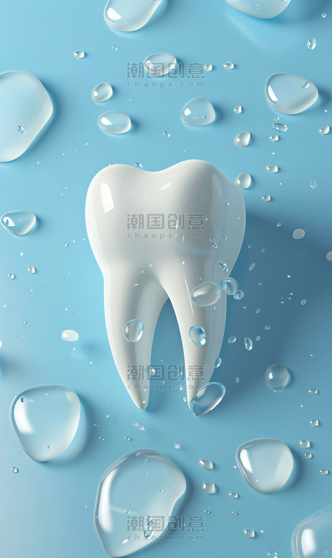 创意立体健康的白色牙科医疗健康疾病牙齿4