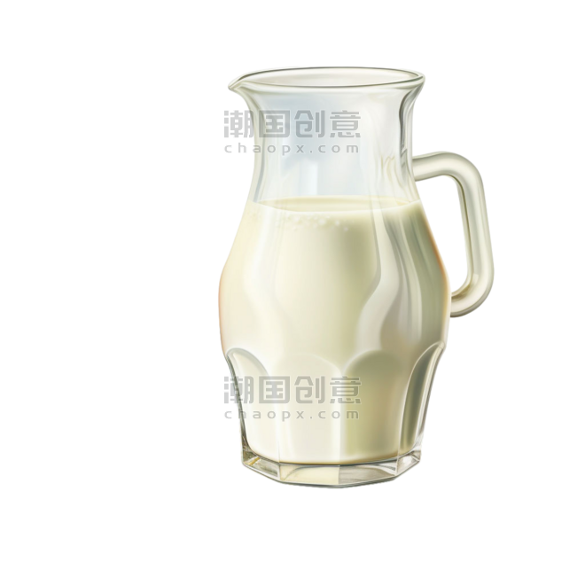 创意真实牛奶牧场乳制品元素免抠图案