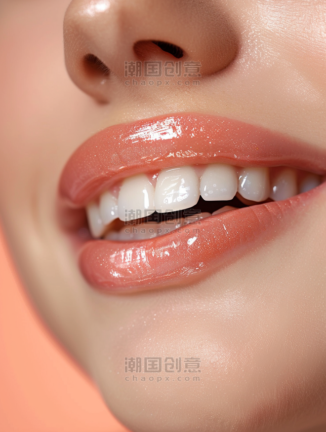 创意医疗健康美业整容整形口红唇部口腔牙齿健康
