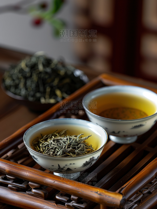 创意功夫茶茶艺茶道中式品茶春茶高清摄影图