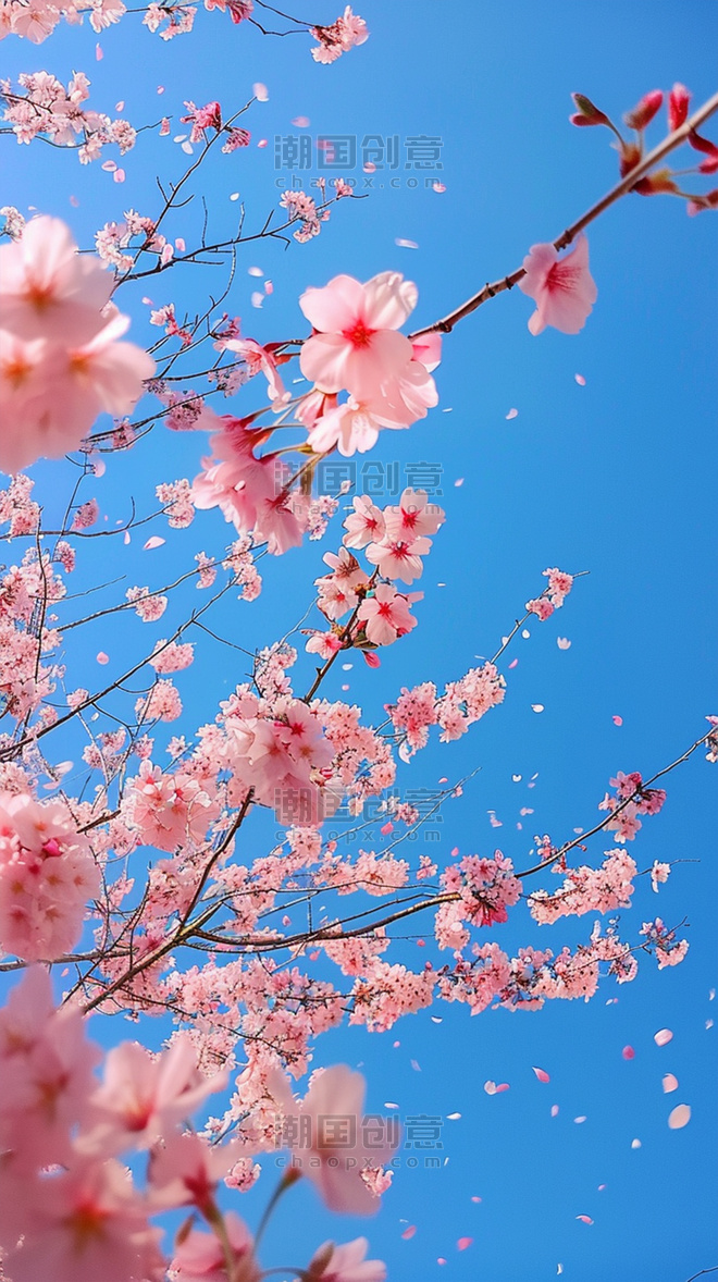 创意照片摄影图粉色写真樱花植物花卉