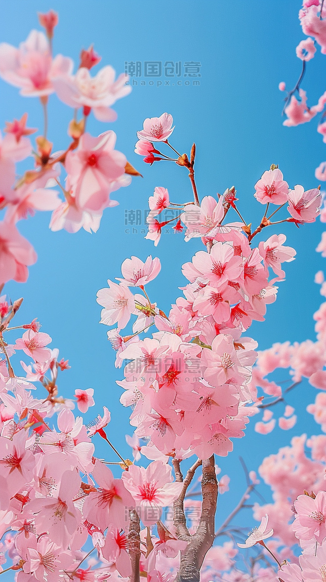 创意摄影图粉色樱花写真照片植物花卉