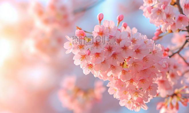 创意春天植物花卉盛开的樱花特写摄影2