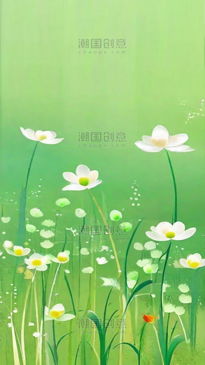 创意绿色清新春天清明节风景草坪草地抽象