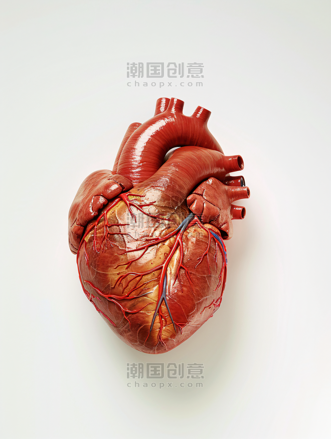 创意心脏剖视图后下方医疗健康心血管照片