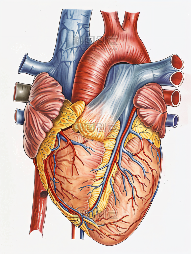 创意医疗健康人体器官心脏急性心肌梗死医疗照片示意图