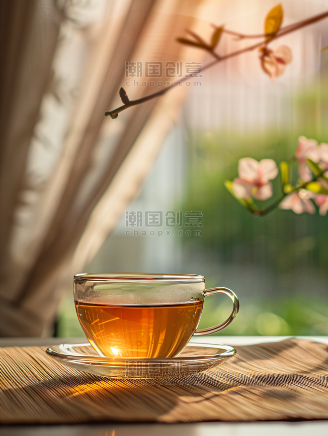 创意手端茶杯中国风简约优雅茶文化