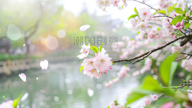 浪漫清新春天樱花树樱花风景照片