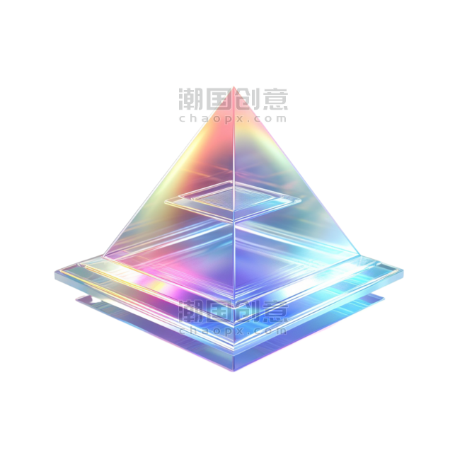 创意几何酸性icon商务办公梦幻玻璃体元素免抠图案