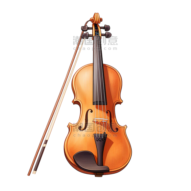 音乐优雅创意乐器小提琴元素免抠图案