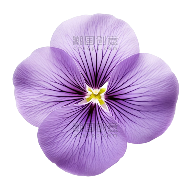 创意紫色花朵植物紫罗兰元素免抠图案