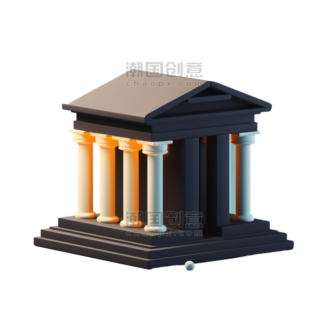 金融理财投资银行icon图标房屋模型元素免抠图案