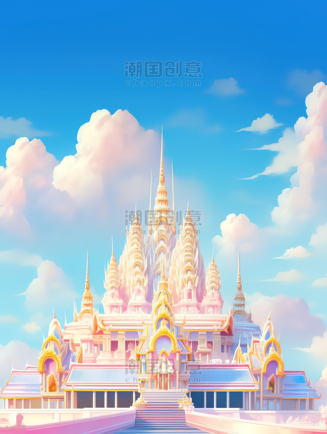 创意蓝天下的泰国大皇宫20泰姬陵
